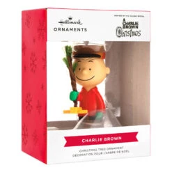 Peanuts® Charlie Brown Kneeling With Tree Hallmark Ornament -Hallmark Gift Shop Charlie Brown With Tree Christmas Ornament 3HCM4261 08