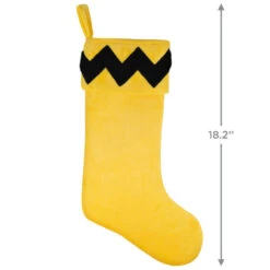 Hallmark The Peanuts® Gang Charlie Brown Stocking -Hallmark Gift Shop Charlie Brown Yellow and Black Keepsake Stocking 1QSB6307 03