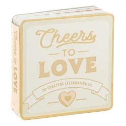 Hallmark Cheers To Love Coaster Book, Set Of 20