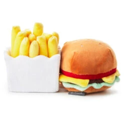 Hallmark Better Together Burger And Fries Magnetic Plush, 5" -Hallmark Gift Shop Cheeseburger and French Fries Magnetic Plush 1KID1643 03