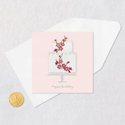 Hallmark Another Year Of Wonderful You Birthday Card -Hallmark Gift Shop Cherry Blossom Scalloped Cake Birthday Card 759LAD4345 05