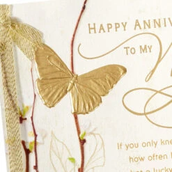 Hallmark I'm A Lucky Guy Anniversary Card For Wife -Hallmark Gift Shop Cherry Blossoms Anniversary Card for Wife 699AVY3444 04