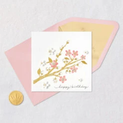 Hallmark Happy Year Ahead Birthday Card -Hallmark Gift Shop CherryBlossom Branches Birthday Card 759LAD4018 05