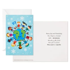 Hallmark UNICEF Peace, Joy And Friendship Around The World Boxed Christmas Cards, Pack Of 12 -Hallmark Gift Shop Children and Pets on Earth Boxed Christmas Cards 1URS2316 03