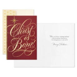 Hallmark Christ Is Born Boxed Christmas Cards, Pack Of 12 -Hallmark Gift Shop Christ Is Born Boxed Christmas Cards 1XPX1298 03
