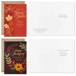 Hallmark Blessings Religious Assorted Boxed Thanksgiving Cards, Pack Of 16 -Hallmark Gift Shop Christian Boxed Thanksgiving Cards Assortment 5HAA1011 02