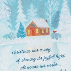 Hallmark Snowy Cabin On A Frozen Pond Boxed Christmas Cards, Pack Of 16 -Hallmark Gift Shop Christmas Cabin in Woods Boxed Christmas Cards Pack 1XPX2572 05