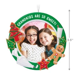 Hallmark Grandkids Are So Sweet! Photo Frame Ornament -Hallmark Gift Shop Christmas Cookies Round Frame Keepsake Ornament 5QGO1572 04