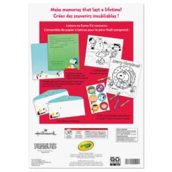 Hallmark Peanuts® Letters To Santa Letter-Writing Kit, 2 Letters -Hallmark Gift Shop Christmas Letters to Santa Kit for Kids 1CZE2152 06