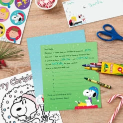Hallmark Peanuts® Letters To Santa Letter-Writing Kit, 2 Letters -Hallmark Gift Shop Christmas Letters to Santa Kit for Kids 1CZE2152 07