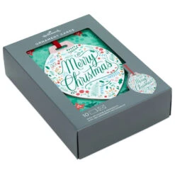 Hallmark Christmas Spirit Boxed Christmas Cards With Detachable Ornaments, Pack Of 10