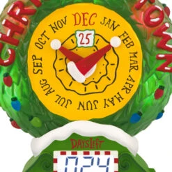 Hallmark Disney Tim Burton's The Nightmare Before Christmas Christmas Town Countdown Musical Ornament With Light And Motion -Hallmark Gift Shop Christmas Town Countdown Clock Keepsake Ornament 5QXD7115 06