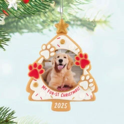 Hallmark My Fur-st Christmas 2025 Photo Frame Ornament -Hallmark Gift Shop Christmas Tree Cookie Pet Frame Keepsake Ornament 5QGO1902 02