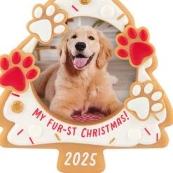 Hallmark My Fur-st Christmas 2025 Photo Frame Ornament -Hallmark Gift Shop Christmas Tree Cookie Pet Frame Keepsake Ornament 5QGO1902 06