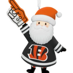 NFL Cincinnati Bengals Santa Fan Hallmark Ornament -Hallmark Gift Shop Cincinnati Bengals Santa Fan Christmas Ornament 1OSL2579 06