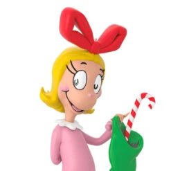 Hallmark Dr. Seuss's How The Grinch Stole Christmas!™ Cindy-Lou Who Ornament -Hallmark Gift Shop CindyLou Who With Stocking Keepsake Ornament 5QXI8195 06