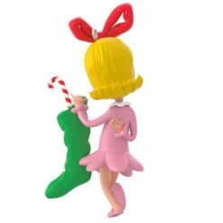 Hallmark Dr. Seuss's How The Grinch Stole Christmas!™ Cindy-Lou Who Ornament -Hallmark Gift Shop CindyLou Who With Stocking Keepsake Ornament 5QXI8195 07