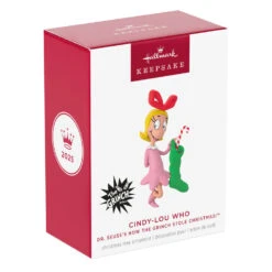 Hallmark Dr. Seuss's How The Grinch Stole Christmas!™ Cindy-Lou Who Ornament -Hallmark Gift Shop CindyLou Who With Stocking Keepsake Ornament 5QXI8195 08