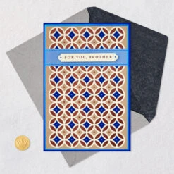 Hallmark Wishing Good Things For You Birthday Card For Brother -Hallmark Gift Shop Circle Patterns Birthday Card for Brother 659MAN3939 06