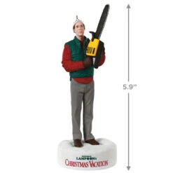 Hallmark National Lampoon's Christmas Vacation™ Trimming The Tree Ornament With Sound 12 Hallmark National Lampoon's Christmas Vacation™ Trimming The Tree Ornament With Sound -Hallmark Gift Shop Clark With Chain Saw Keepsake Ornament 1QXV1062 04