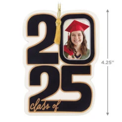 Hallmark Class Of 2025 Porcelain Personalized Ornament, Custom Photo -Hallmark Gift Shop Class of 2025 Frame Personalized Ornament 3QHE2166B1 04