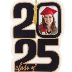 Hallmark Class Of 2025 Porcelain Personalized Ornament, Custom Photo -Hallmark Gift Shop Class of 2025 Frame Personalized Ornament 3QHE2166B1 06