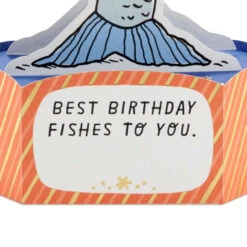 Hallmark Best Birthday Fishes Funny 3D Pop-Up Birthday Card -Hallmark Gift Shop Cod Fish Pun Funny 3D PopUp Birthday Card 799WDR1286 03