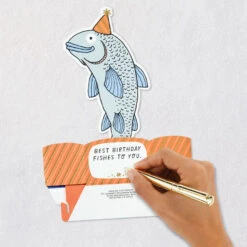 Hallmark Best Birthday Fishes Funny 3D Pop-Up Birthday Card -Hallmark Gift Shop Cod Fish Pun Funny 3D PopUp Birthday Card 799WDR1286 06