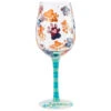 Lolita Love My Rescue Handpainted Wine Glass, 15 Oz. -Hallmark Gift Shop Colored Paw Prints Handpainted Wine Glass 6008798 01