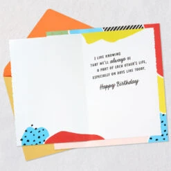 Hallmark Our Kind Of Family Abstract Shapes Birthday Card -Hallmark Gift Shop Colorful Abstract Birthday Card for StepSister or Cousin 759FBD4967 03