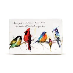 Demdaco Little Birds Ceramic Quote Block, 6x4