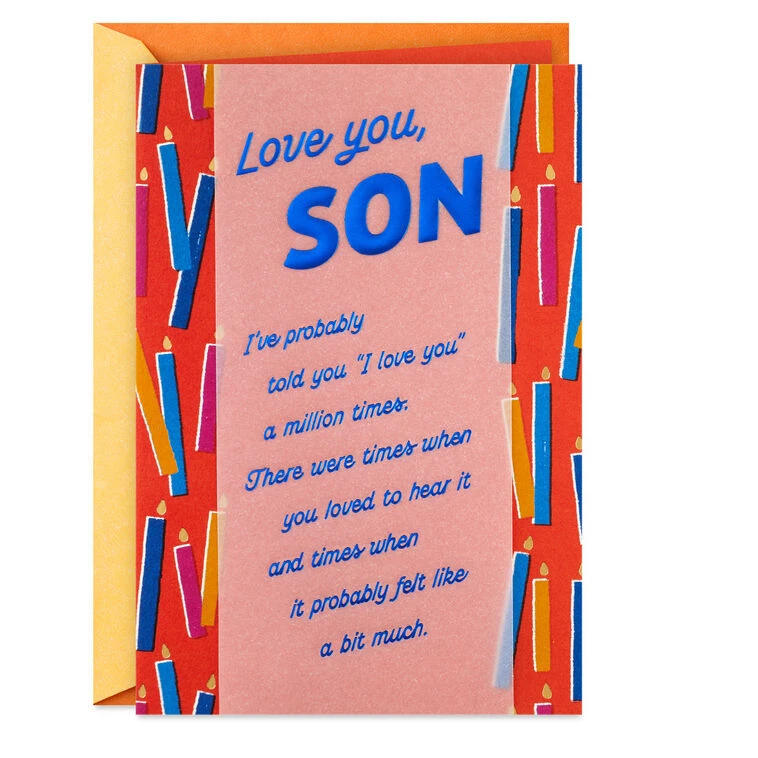 Hallmark Love You A Million Times Birthday Card For Son 3 Hallmark Love You A Million Times Birthday Card For Son