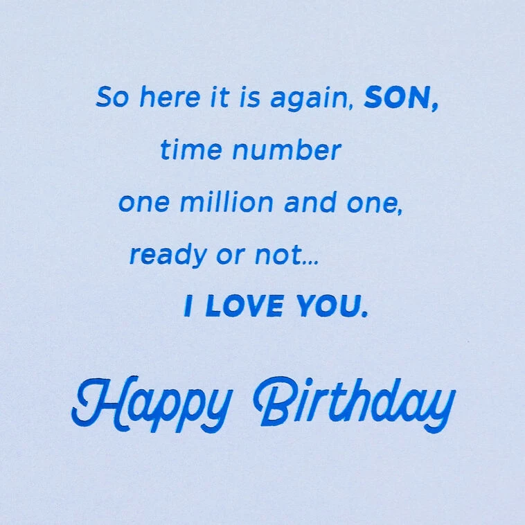 Hallmark Love You A Million Times Birthday Card For Son 5 Hallmark Love You A Million Times Birthday Card For Son - Image 3