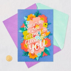 Hallmark Doing Your Thing Beautifully Birthday Card For Daughter-in-Law -Hallmark Gift Shop Colorful Flowers Birthday Card for DaughterinLaw 699FBD4737 06