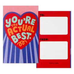 Hallmark Mini Red Hearts Kids Assorted Valentine's Day Treat Card Pockets With Sticker Seals, Pack Of 32 -Hallmark Gift Shop Colorful Hearts Valentines Day Mini Pocket Notes 5ETV1079 03