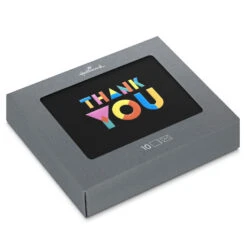 Hallmark Collage Letters On Black Blank Thank You Notes, Pack Of 10