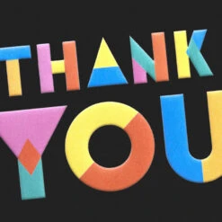 Hallmark Collage Letters On Black Blank Thank You Notes, Pack Of 10 -Hallmark Gift Shop Colorful Letters Blank Thank You Note Cards Pack 3THK2572 03