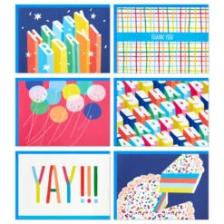 Hallmark Bright And Cheery Assorted Blank Boxed Notes, Pack Of 24