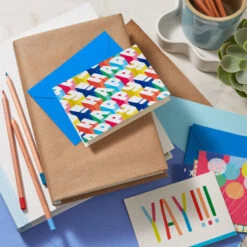 Hallmark Bright And Cheery Assorted Blank Boxed Notes, Pack Of 24 -Hallmark Gift Shop Colorful MultiOccasion Blank Boxed Note Cards Pack 3SOM1349 06