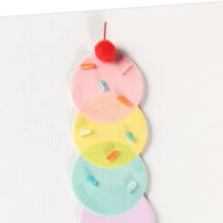 Hallmark All The Scoops And All The Love Birthday Card -Hallmark Gift Shop Colorful Scoops IceCream Cone Birthday Card 859LAD2928 04