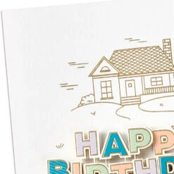 Hallmark Celebrate Big Birthday Card -Hallmark Gift Shop Colorful Sign in Yard Signature Birthday Card 759LAD3164 04