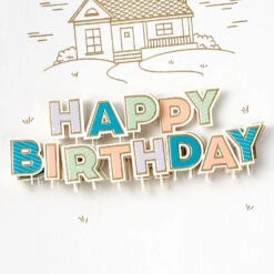 Hallmark Celebrate Big Birthday Card -Hallmark Gift Shop Colorful Sign in Yard Signature Birthday Card 759LAD3164 05