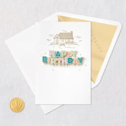 Hallmark Celebrate Big Birthday Card -Hallmark Gift Shop Colorful Sign in Yard Signature Birthday Card 759LAD3164 06