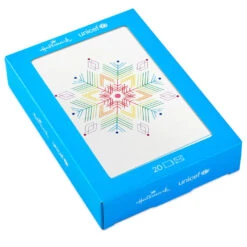 Hallmark UNICEF Rainbow Snowflake Boxed Holiday Cards, Pack Of 20