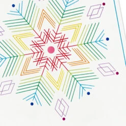 Hallmark UNICEF Rainbow Snowflake Boxed Holiday Cards, Pack Of 20 -Hallmark Gift Shop Colorful Snowflake Line Art Boxed Christmas Cards 1URS2294 06