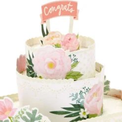 Hallmark Congrats Three-Tiered Cake 3D Pop-Up Wedding Card -Hallmark Gift Shop Congratulations 3Tiered Cake 3D PopUp Wedding Card 799WDR1119 04