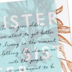 Hallmark A Woman Of Strength And Joy Birthday Card For Sister -Hallmark Gift Shop Copper Flowers Birthday Card for Sister 659FBD4988 04