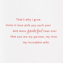 Hallmark My Partner, My Love Christmas Card For Wife -Hallmark Gift Shop Couple Holding Hands in Snow Christmas Card for Wife 699XZH4782 03