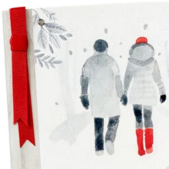 Hallmark My Partner, My Love Christmas Card For Wife -Hallmark Gift Shop Couple Holding Hands in Snow Christmas Card for Wife 699XZH4782 05