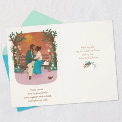 Hallmark You're The One For Me Anniversary Card For Wife From Husband -Hallmark Gift Shop Couple in Park Anniversary Card for Wife From Husband 799AVY3344 06